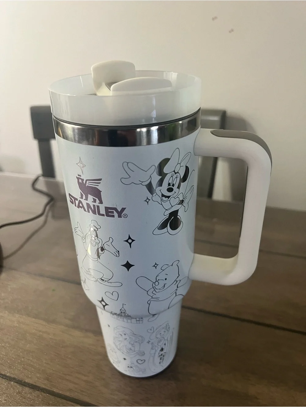 Stanley White Disney Character Travel Mug with Handle